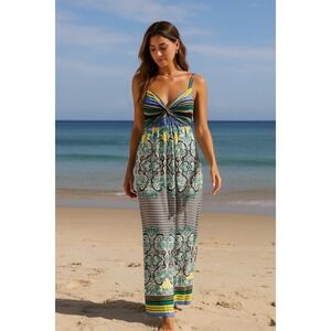 Soma Women's‎ Colorful Casual Sleeveless Maxi Dress Small Soft Stretch